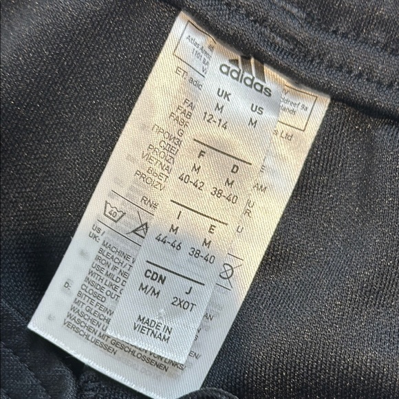 Adidas Women's Black and White Slim Fit Joggers with Iconic Stripes Size Medium - Picture 4 of 8